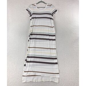 Free People White Too Legit Maxi Side Slit Tunic Dress Womens SS‎ Size Medium